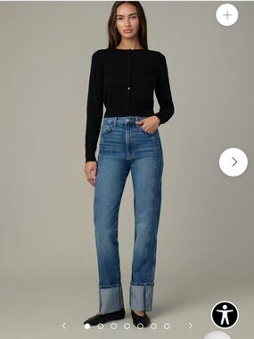 Joe’s Jeans The Margot Cuffed Jeans High Rise Straight Leg Size 25